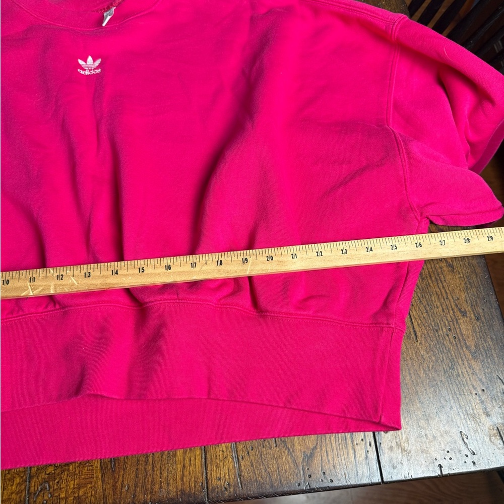 adidas Bright Pink Trefoil Crewneck Sweatshirt - Picture 4 of 6